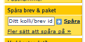 Liten sökruta för kollin förvillar