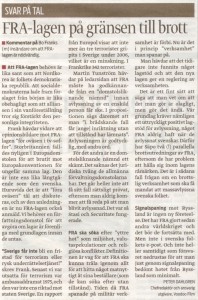 Peter Dahlgren ger svar på tal till Bo Franks (m) insändare om FRA-lagen